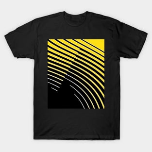 Black and yellow modern abstract T-Shirt